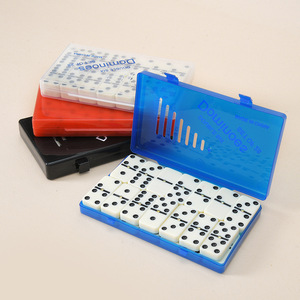 Colorful Eco-Friendly Educational Melamine Domino Set with Match Color Red Green Blue Black Box <b>Puzzle</b> Board <b>Game</b> Double 6 - Product Image 1