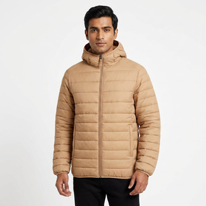 Veste matelassée de haute qualité pour homme, couleur unie, grande taille, design unique avec col montant pour l'hiver, prix de la veste pour homme - Product Image 1