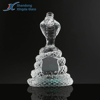 Carafe personnalisée faite à la main en forme d'animal du zodiaque en verre transparent pour whisky et bouteille de vin en forme de serpent