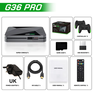 กล่องทีวีเกมคอนโซล G36 PRO 4K ขายส่งจากโรงงาน ระบบคู่ จอยไร้สาย ปลั๊ก EU US เครื่องเล่นวิดีโอเกมคอนโซล - Product Image 1