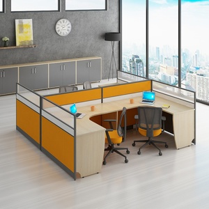 Custom Modern Office Workstation Modular Partition Cubicles 2-4 Person Office Cubicle Partition - Product Image 5