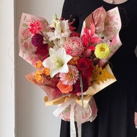 Nouveauté, vente en gros, papier d'art PVC vintage rétro luxueux, recouvert de perles, réutilisable, pour emballer les fleurs, pour la fête des mères