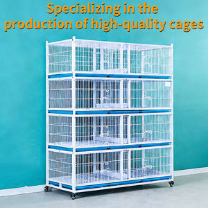 Jaula Reforzada Plegable <span class=keywords><strong>de</strong></span> Múltiples Capas para <span class=keywords><strong>Cría</strong></span> <span class=keywords><strong>de</strong></span> Palomas con Bandeja <span class=keywords><strong>de</strong></span> Plástico, Lujosa Casa para Pájaros <span class=keywords><strong>de</strong></span> Balcón - Product Image 3