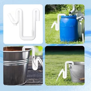 Overflow Pipe Bracket 3D Printed Water Bucket Hose Clamp For Rain Barrel With Hose Connector White Gray Black Yellow - Product Image 3