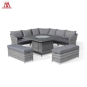 आधुनिक पैटिको फर्नीचर आउटडोर गार्डन सोफे के साथ फर्नीचर आउटडोर गार्डन सोफा - Product Image 2