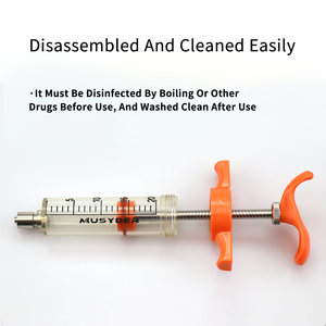 MUSYDER 10ml/20ml TPXポリマー再利用可能なシリンジ-軽量ルアーロックすべての標準針用 | 安全で簡単にきれいなデザイン - Product Image 5