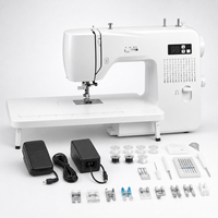 Kit de démarrage pour machine à coudre électrique domestique multi-points avec pédale et adaptateur 110V/220V pour la couture de vêtements DIY