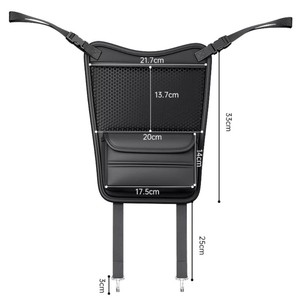 Car Center <b>Seat</b> <b>Storage</b> Bag 33cm Height Leather Organizer Waterproof Customizable For Car Interior Use - Product Image 1