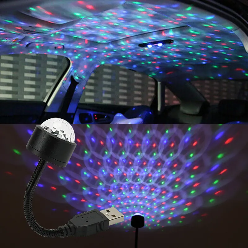 Romântico Night Light Projector Galaxy USB Lâmpada Ajustável Auto noite USB LED carro estrela telhado projetor