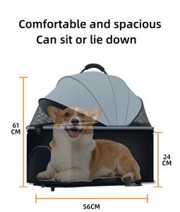 Chariot de voyage portable <span class=keywords><strong>pour</strong></span> l'extérieur, <span class=keywords><strong>poussette</strong></span> <span class=keywords><strong>pour</strong></span> chat, <span class=keywords><strong>petit</strong></span> <span class=keywords><strong>chien</strong></span> - Product Image 6