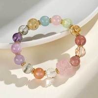Bracelet en perles multigemmes en améthyste violette, motif renard à neuf queues, pour femme, idéal pour le bureau/carrière, bijoux en gros