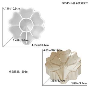 M51113 Bốn Lá Clover Đa Đặc Điểm Kỹ Thuật Hoa Xà Phòng Hộp Lưu Trữ Nhựa Silicone Khuôn - Product Image 6