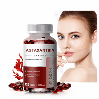 Complément alimentaire en capsules molles d'astaxanthine OEM, activité antioxydante, booster de la peau et soutien de la santé oculaire, astaxanthine végétale en gélules molles