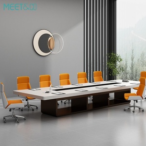 High Quality U-Shaped <b>Office</b> Conference Desk Large Wooden Meeting <b>Table</b> with Convertible & Extendable Features Home School Use - Product Image 2