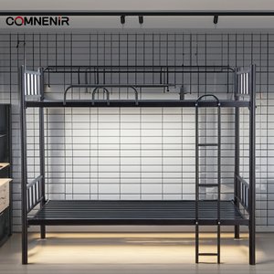 Mobilier scolaire unique Dortoir Lit mezzanine de bonne qualité Queen Size <span class=keywords><strong>Auberge</strong></span> Lits superposés en métal pour adultes avec escalier - Product Image 6