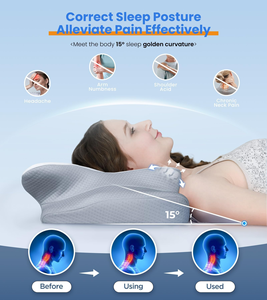 Custom Packaging Butterfly Orthopedic Cervical Pillow Contour <b>Memory</b> <b>Foam</b> Oem China Wholesale Modern <b>Memory</b> <b>Foam</b> Pillow - Product Image 4