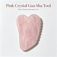 Outil de massage Gua Sha en quartz rose et jade rose pour la relaxation