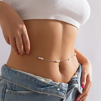 Simple or taille chaîne plage Bikini mode corps bijoux accessoires pour femmes et filles perle ventre corps chaînes