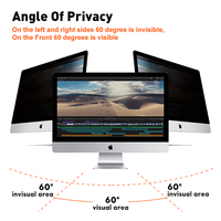 Pour Amazon vente chaude Grade AAA qualité 3D Anti-empreintes digitales PET protecteur d'écran de confidentialité Anti-espion protecteur pour bureau 27 pouces