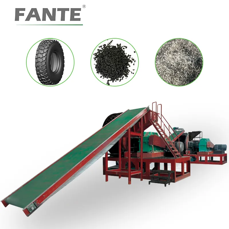 Scrap Rubber Tire Recycle Plant Tire Rubber Processing Equipment Tire Recycling Machine