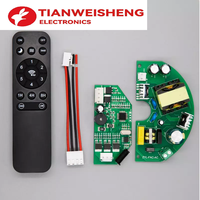 Controlador de ventilador de techo, placa de circuito PCBA, fuente de alimentación Dual de 45W, mando a distancia infrarrojo, controlador de Motor sin escobillas BLDC
