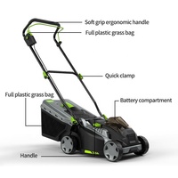 TGS Promotion Tondeuse à gazon autotractée sans fil à batterie haute puissance pour bricolage, débroussailleuse, tracteur de jardin