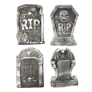 Juego de lápidas de espuma de Halloween ecológicas, lápida de calavera en forma de calabaza para casa embrujada, Bar, decoraciones de fiesta de terror - Product Image 2