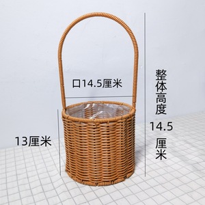Wholesale Hand-woven <b>Flower</b> <b>Basket</b> Household Goods Fresh Natural Garden Rattan Storage Decoration - Product Image 1