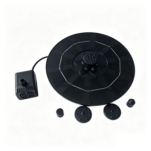 Solar Powered Fountain With Water Pump Outdoor Garden Courtyard Landscape Fountain Eco Friendly ABS Material Contemporary Design - Product Image 2