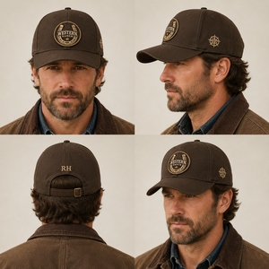 Gorra de béisbol al por mayor de sarga de algodón de 6 paneles con insignia de herradura estilo Western Heritage Pack, importada para minoristas de ranchos con logotipo personalizado - Product Image 2