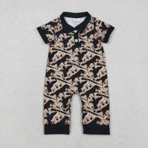 Combinaison pour bébé fille camouflage chasseur de canards Mallard en coton et élasthanne, vêtements décontractés en gros, tissu peigné - Product Image 5