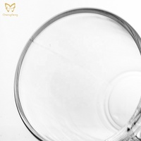 Ensemble de tasses à café en verre avec poignées et soucoupes en verre pour boissons chaudes et froides, pour la maison et les restaurants