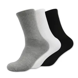 JISEN-Calcetines de algodón hasta la rodilla para hombre, calcetín personalizado, con logotipo Social, talla única