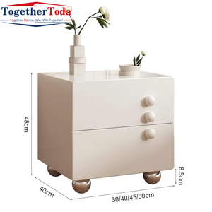 Table de chevet en bois massif de style nordique blanc, design simple et moderne, prix de gros abordable, mobilier de maison de luxe - Product Image 6