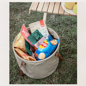 Cubo plegable impermeable al aire libre 10L cubo redondo portátil lavabo de agua para acampar pesca - Product Image 5