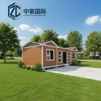 Maison conteneur préfabriquée Zhongchen de 20 pieds, unité portable, design moderne avec style marin transformé pour l'aménagement d'hôtels et de bureaux