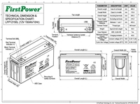 Batería LFP12150L de Gran Capacidad 12V150Ah para Plataformas de Exploración en Campo, Sistemas de Control de Conservación de Agua y Equipos de Energía de Emergencia