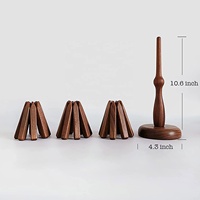 Produits très demandés : Accessoires de bar – Sous-verre pliable en bois pour tasses à café, design arbre, avec support de table