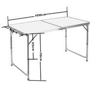 Table de camping pliante légère et durable en alliage d'aluminium moderne, portable pour pique-nique en extérieur, plage, cuisine, école