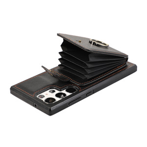 Funda de Cuero Vintage con Soporte para Teléfono Móvil <span class=keywords><strong>Samsung</strong></span> 23 Plus 24 25 Ultra FE, Estilo Cartera, con Ranuras para Tarjetas, Carcasa Protectora Antigolpes - Product Image 5