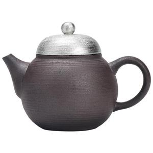 Tetera de Cerámica Rústica Estilo Retro, Tetera Individual de Arcilla Negra con Tapa para el Hogar - Product Image 5