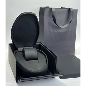 Boîte à montre ovale noire en cuir PU, fabrication directe d'usine, étui de rangement pour montre, logo personnalisé, boîte cadeau de luxe pour montre, étui de présentation pour montre - Product Image 1