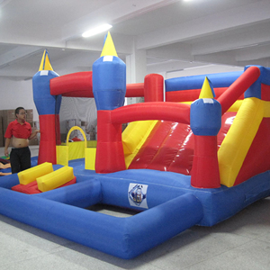 Château Gonflable en Nylon avec Piscine à Balles, Installation Facile, Capacité 300 kg, Idéal pour le Divertissement des Enfants dans les Parcs d'Aventure et les Garderies - Product Image 1