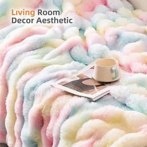 Coperta in pelliccia sintetica in pile di coniglio per il letto coperta morbida e morbida per il divano coperta soffice coperta decorativa e regalo in grado - Product Image 5