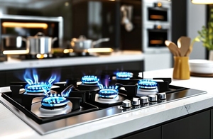 Cuisinière à gaz portable commerciale de cuisine, 6 brûleurs, camping, acier inoxydable, plaque de cuisson électrique commerciale, propane, butane, GPL, usage domestique - Product Image 4