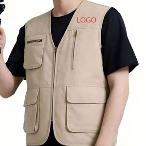 Chaleco de Trabajo Transpirable de Algodón con Múltiples Bolsillos y Pantalones para Fotografía, Publicidad y Promoción de Eventos, Fabricación OEM - Product Image 1