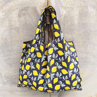 Sac de voyage pliable surdimensionné en nylon imperméable, motif dessin animé japonais, grand format, écologique, pour le shopping et le rangement