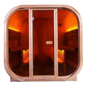 Sauna extérieur moderne en bois de sapin massif avec vapeur pour 4 personnes - Product Image 3