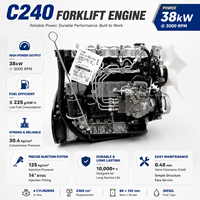 Moteur diesel SCDC ISUZUU C240 2.369L 38kW 3000RPM 4 cylindres pour chariot élévateur, générateur, machines industrielles, fournisseur OEM