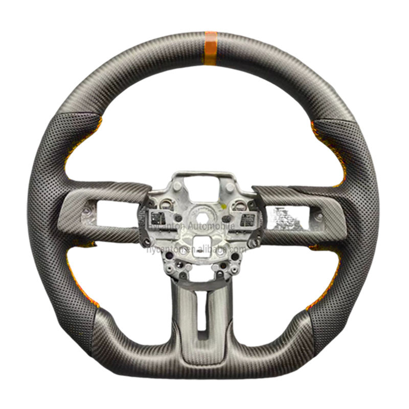 Matte Carbon Fiber+Perforated Leather+Orange Stitching